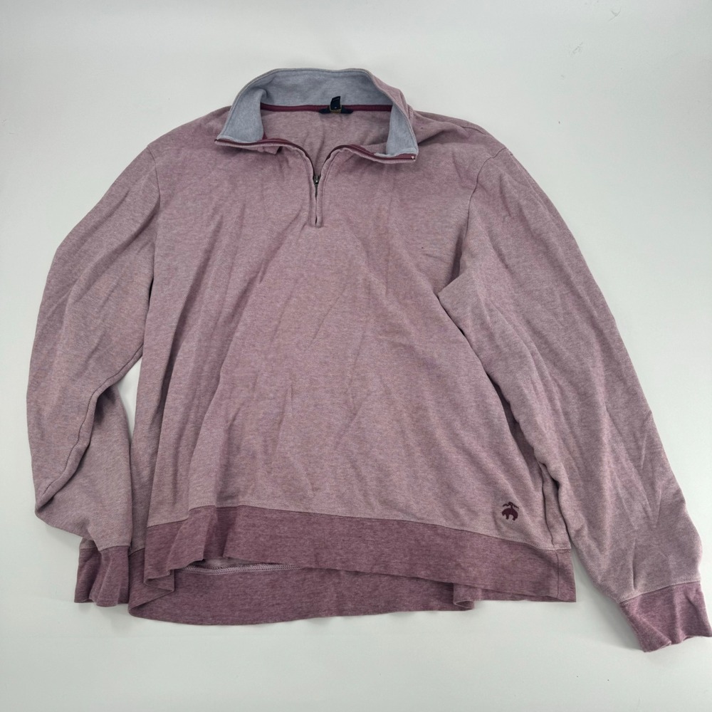 Brooks Brothers XXL Pullover Sweater‎ Mens Long Sleeve Quarter Zip Casual